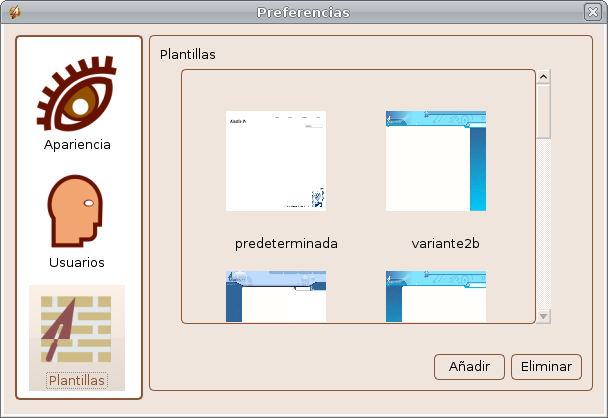 Administración de las Plantillas de enciclopedias.