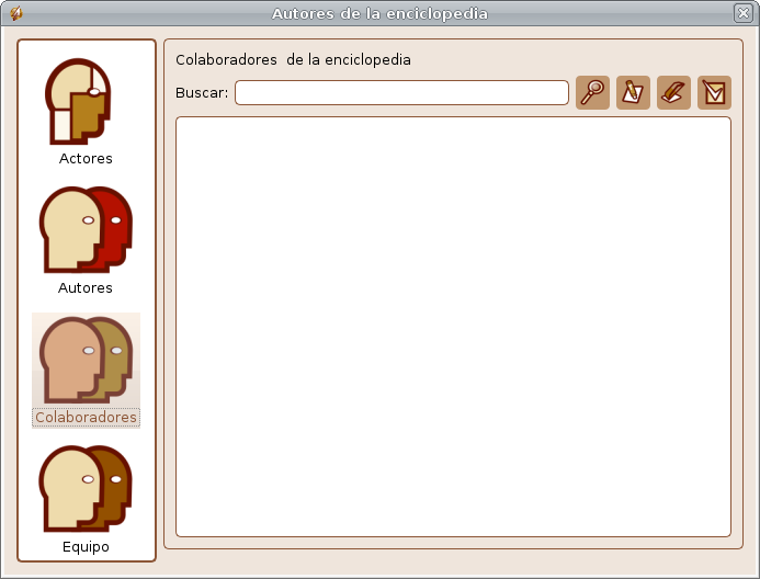 Interfaz de Colaboradores.