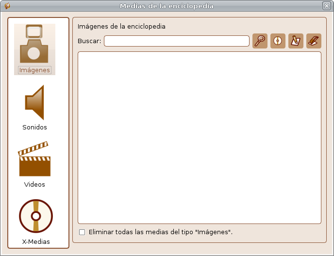 Interfaz de Gestión de Imágenes.